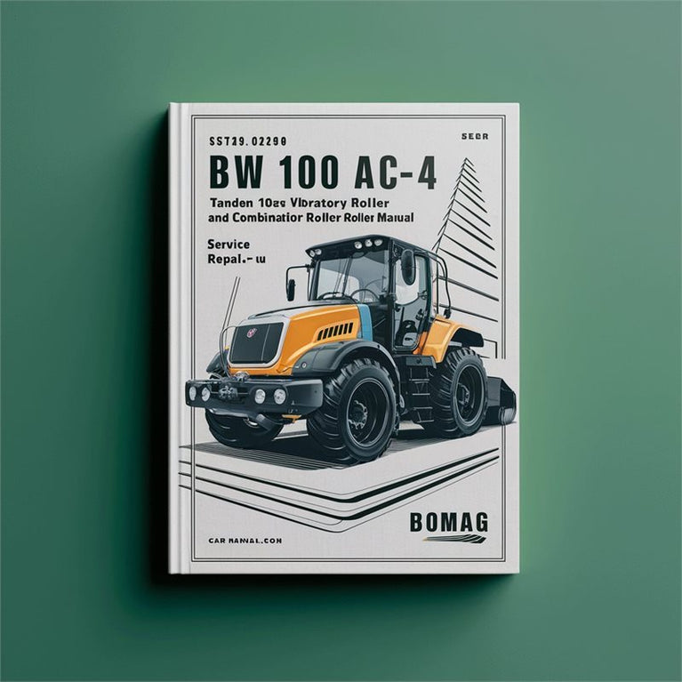 Bomag BW 100 AD-4 AC-4 Tandem Vibratory Roller Combination SN 10188010 UP Service Repair Workshop Manual PDF