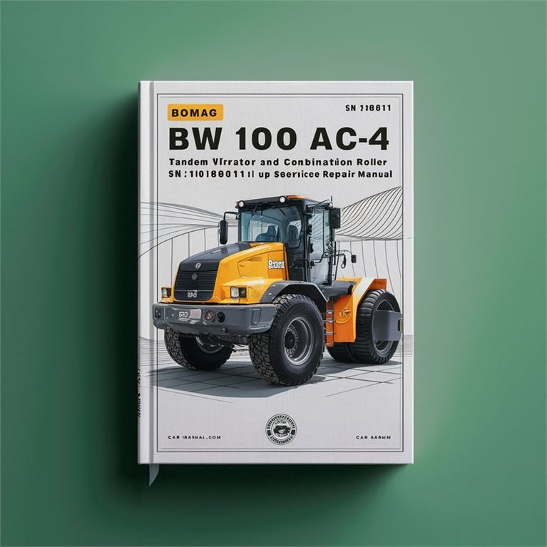 Bomag BW 100 AD-4 AC-4 Tandem Vibratory Roller Combination SN 10188011 UP Service Repair Workshop Manual PDF