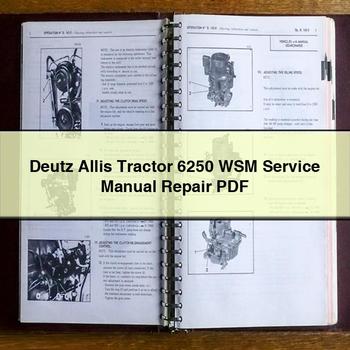 Deutz Allis Tractor 6250 WSM Service Manual Repair