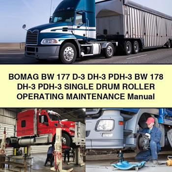 BOMAG BW 177 D-3 DH-3 PDH-3 BW 178 DH-3 PDH-3 Single DRUM Roller Operating Maintenance Manual