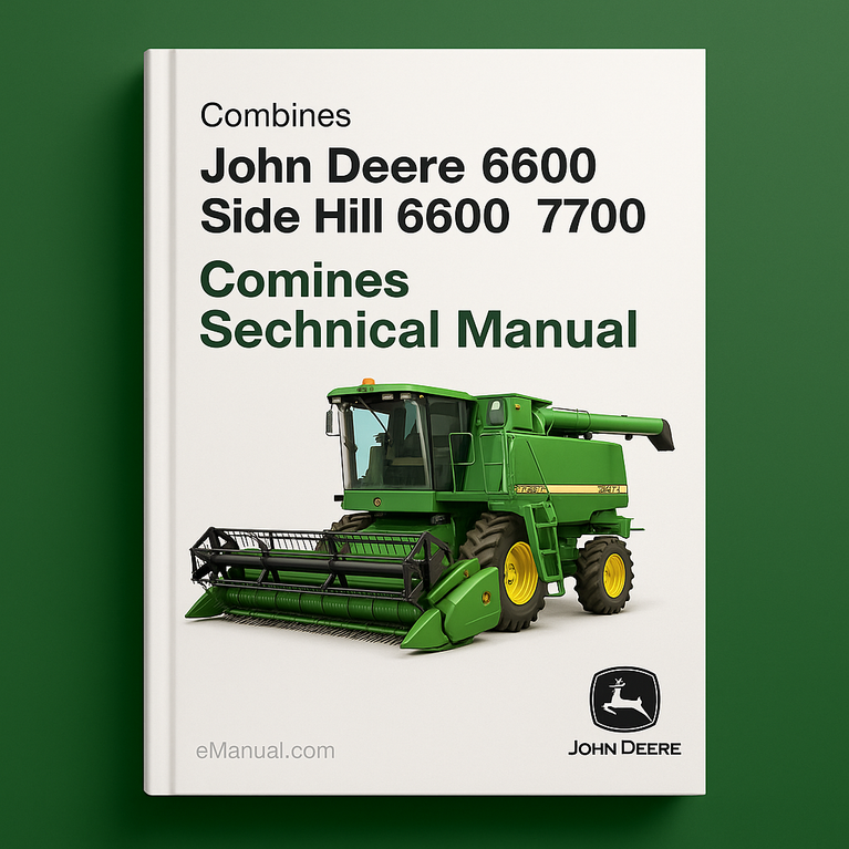 John Deere 6600 Side Hill 6600 7700 Combines Service Technical Manual(TM1021)