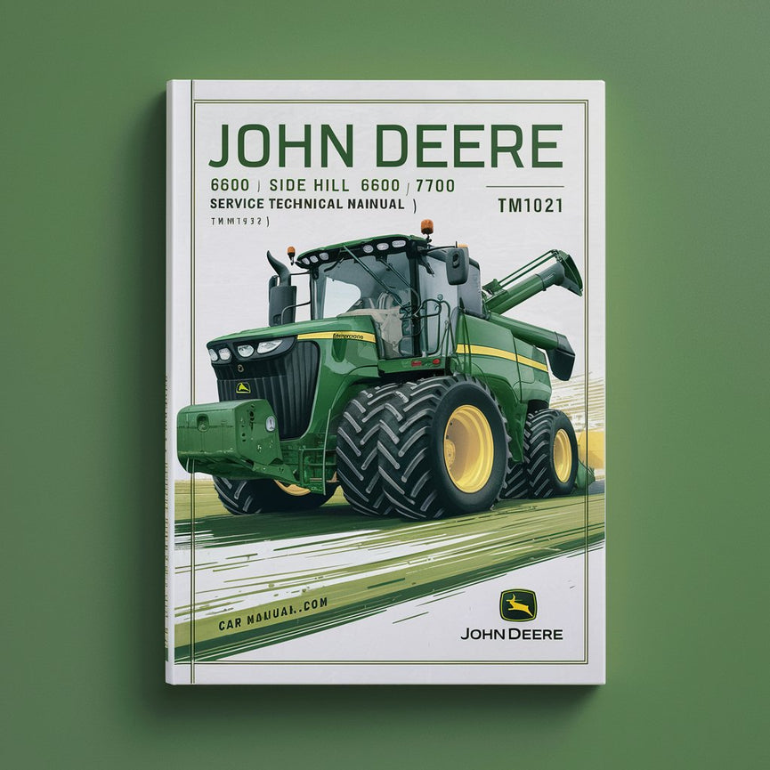 John Deere 6600 Side Hill 6600 7700 Mähdrescher Service-Technisches Handbuch (TM1021) PDF-Download