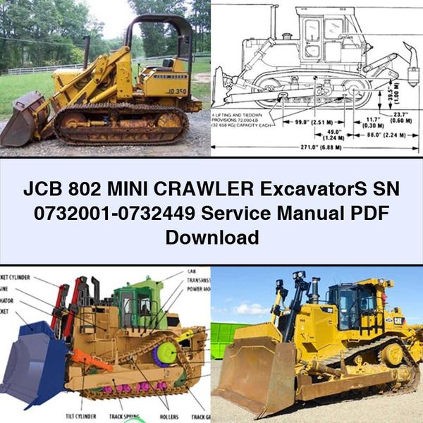 JCB 802 Mini Crawler ExcavatorS SN 0732001-0732449 Service Repair Manual