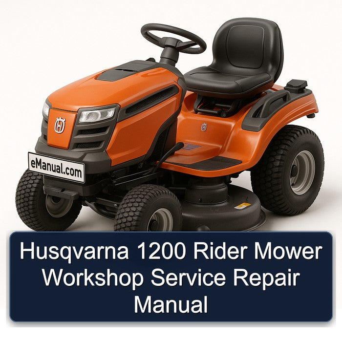 Husqvarna 1200 Rider Mower Service Repair Workshop Manual PDF
