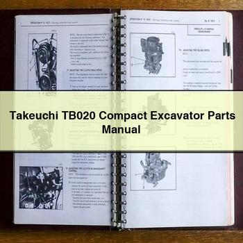 Takeuchi TB020 Compact Excavator Parts Catalog PDF