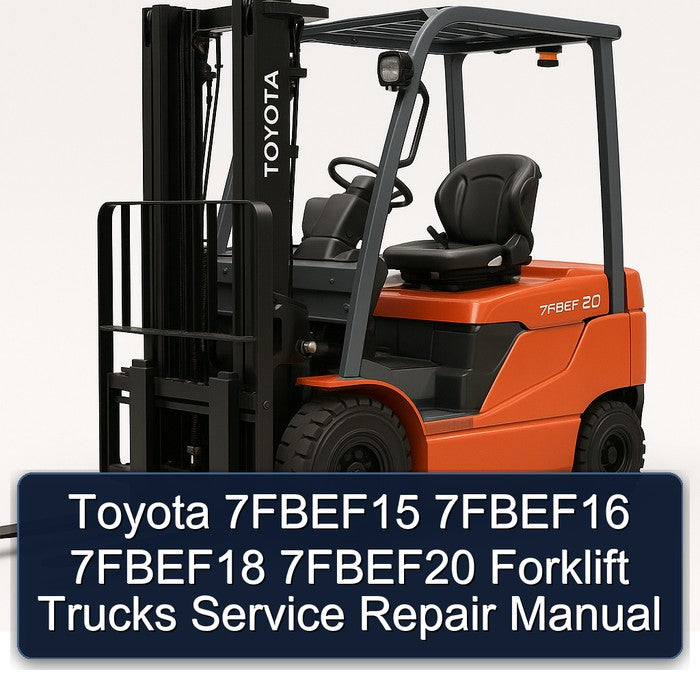 Toyota 7fbef15 7fbef16 7fbef18 7fbef20 Forklift Trucks Service Repair Workshop Manual PDF