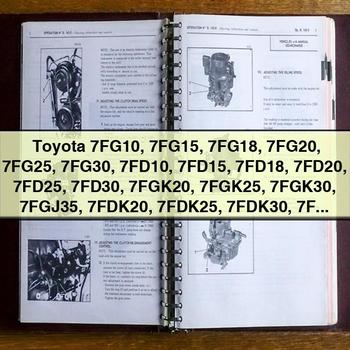 Toyota 7fg10-7fg30, 7fd10-7fd30, 7fgk20-7fgk30, 7fgj35, 7fdk20-7fdk30, 7fdj35 Series Forklift Service Repair Workshop Manual PDF