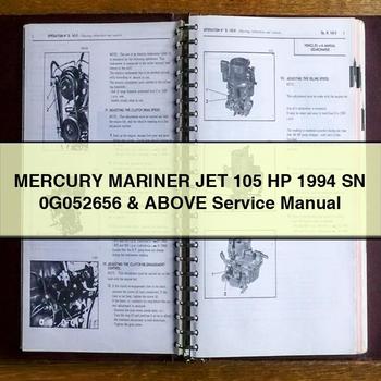 MERCURY Mariner JET 105 HP 1994 SN 0G052656 & Above Service Repair Manual