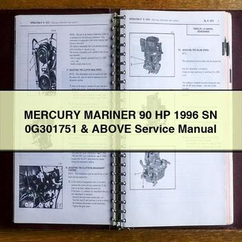 MERCURY Mariner 90 HP 1996 SN 0G301751 & Above Service Repair Manual