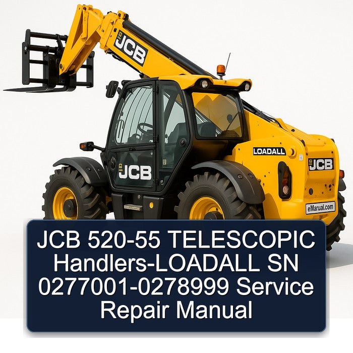 JCB 520-55 Telescopic Handlers-loadall SN 0277001-0278999 Service Repair Workshop Manual PDF