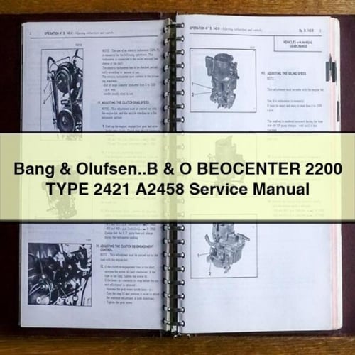 Bang & Olufsen..B & O BEOCENTER 2200 TYPE 2421 A2458 Service Repair Manual