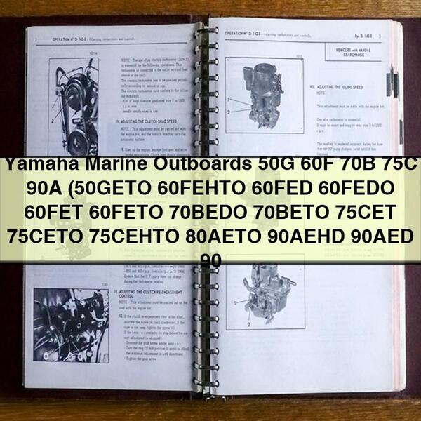 Yamaha Marine Outboards 50G 60F 70B 75C 90A Outboard Service Repair Workshop Manual PDF