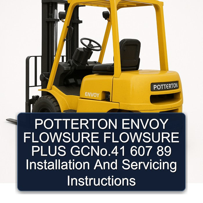 Potterton Envoy Flowsure Plus Gcno.41 607 89 Installation Servicing Service Repair Workshop Manual PDF