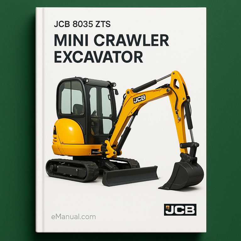 Jcb 8035 Zts Mini Crawler Excavator Parts Catalogue Manual