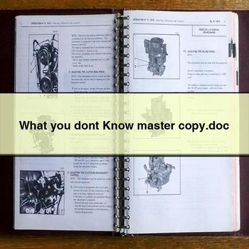 What you dont Know master copy.doc