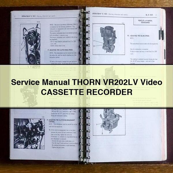 Thorn VR202LV Video Cassette Recorder Service Repair Workshop Manual PDF