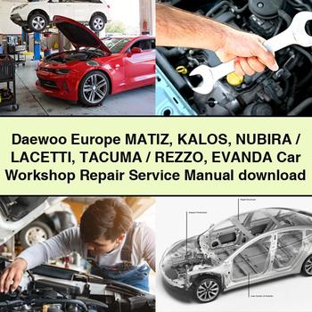 Daewoo Europe MATIZ KALOS NUBIRA/LACETTI TACUMA/REZZO EVAndA Car Workshop Service Repair Manual download PDF