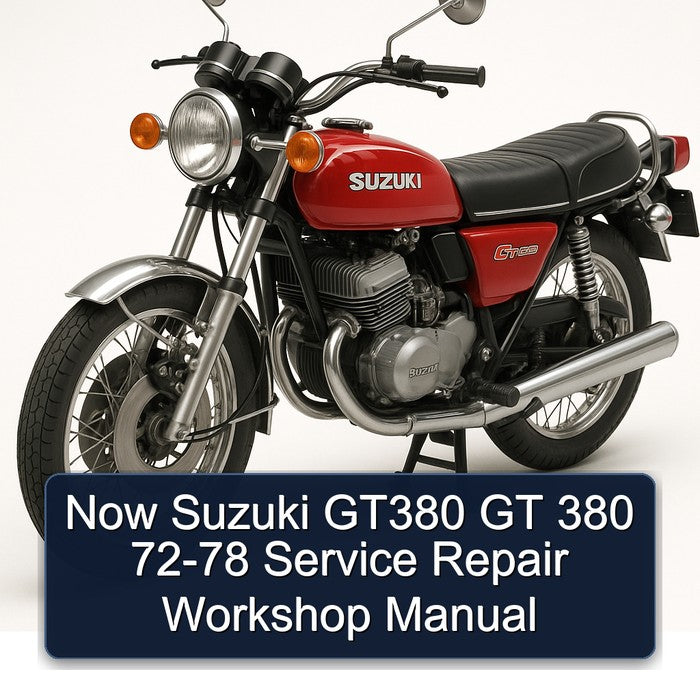1972-1978 Yamaha GT Now Suzuki GT380 380 Service Repair Workshop Manual PDF