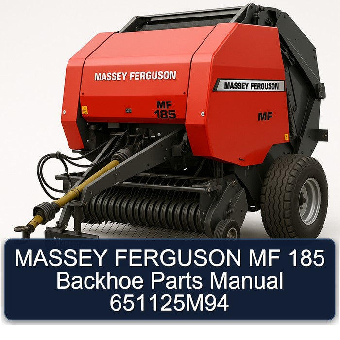 Massey Ferguson MF 185 Backhoe Parts 651125m94 Catalog PDF