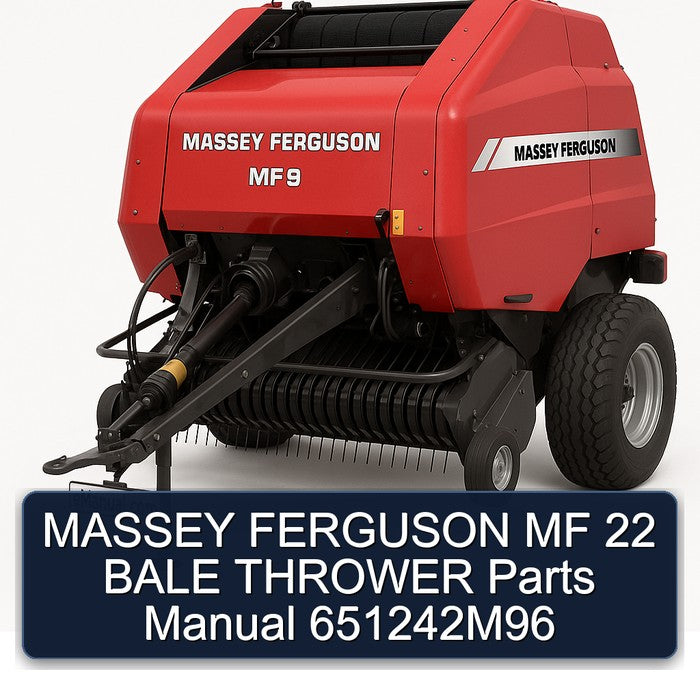 Massey Ferguson MF 22 Bale Thrower Parts 651242m96 Catalog PDF