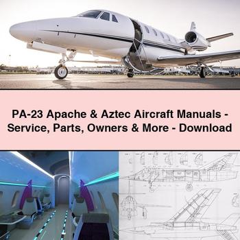 PA-23 Apache & Aztec Aircraft Manuals-Service Parts Owners & More-PDF