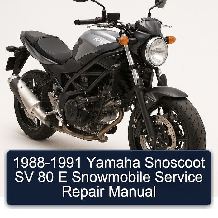 1988-1991 Yamaha Snoscoot SV 80 E Snowmobile Service Repair Workshop Manual PDF