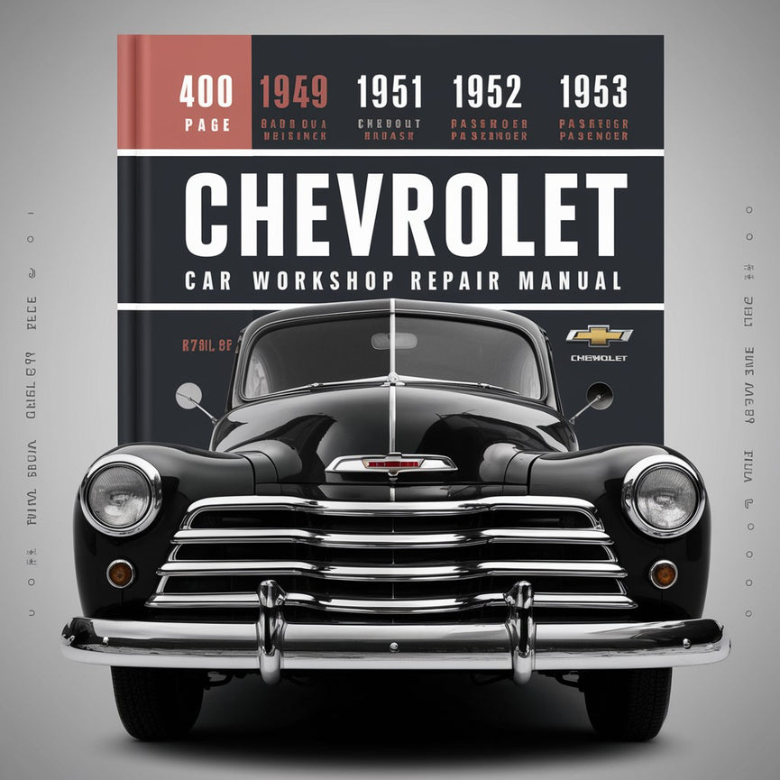 SELTENES 400 Seiten Chevy Chevrolet Auto Werkstatt Reparaturhandbuch Personenkraftwagen 1949 1950 1951 1952 1953 PDF Download