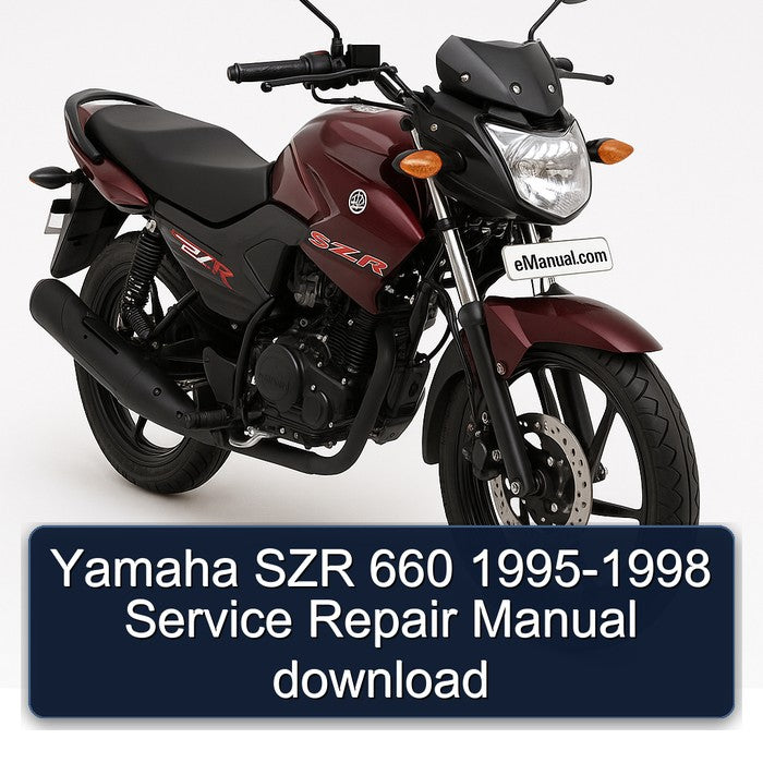 1995-1998 Yamaha SZR Models 660 Service Repair Workshop Manual PDF