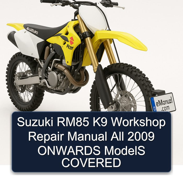 2009 Suzuki RM Series RM85 K9 All Onwards Models Covered Service Repair Workshop Manual PDF