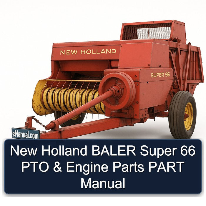 New Holland Baler Super 66 PTO Engine Parts Part Catalog PDF