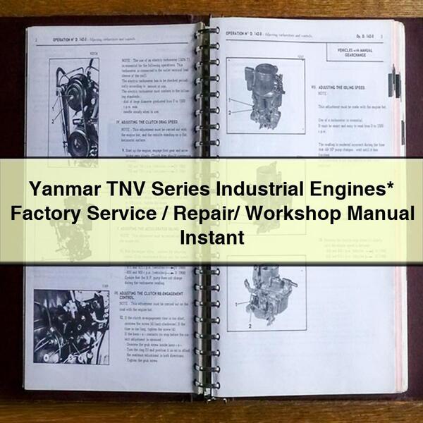 Yanmar TNV Series Industrial Engines Factory Service/Repair/ Workshop Manual