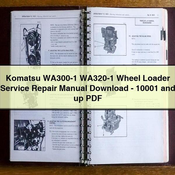 Komatsu WA300-1 WA320-1 Wheel Loader Service Repair Manual -10001 and up