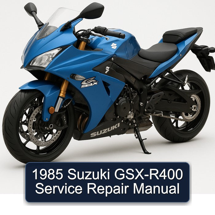 1985 Suzuki GSX Series GSX-R400 Service Repair Workshop Manual PDF