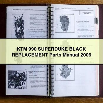 2006 KTM 990 Superduke Black Replacement Parts Catalog PDF