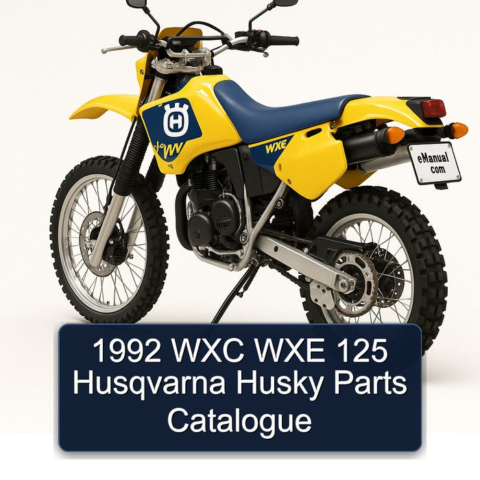 1992 Husqvarna WXC Models WXE 125 Husky Parts Catalog PDF