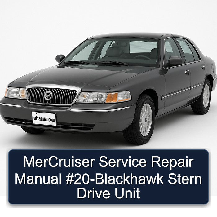 Mercruiser 20-blackhawk Stern Drive Unit Service Repair Workshop Manual PDF