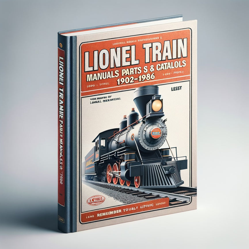 Lionel Train Manuals Parts Manuals & Catalogs 1902-1986-HUGE SET-PDF