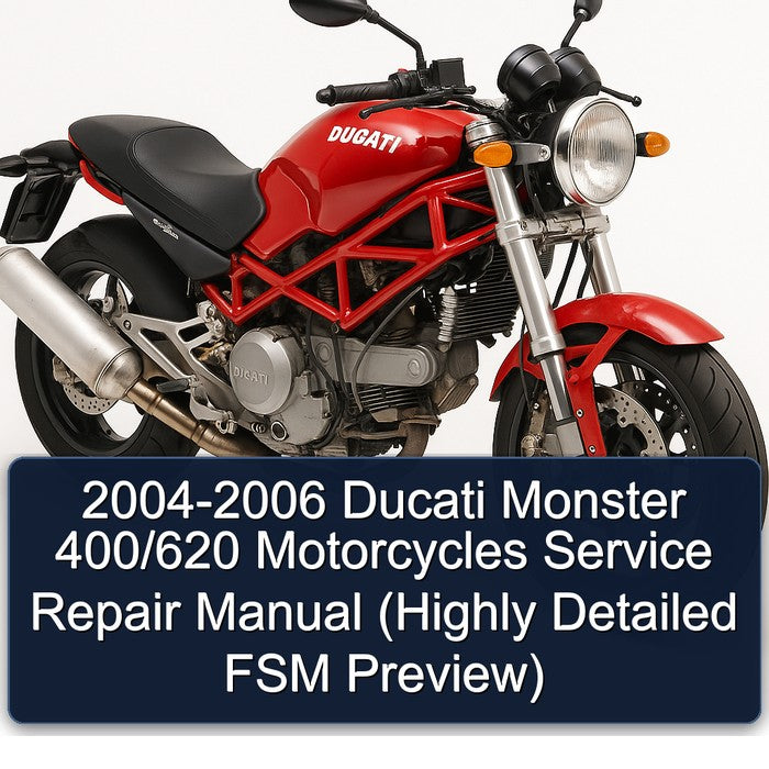 2004-2006 Ducati 620 Monster 400/ Motorcycles (highly FSM Preview) Service Repair Workshop Manual PDF