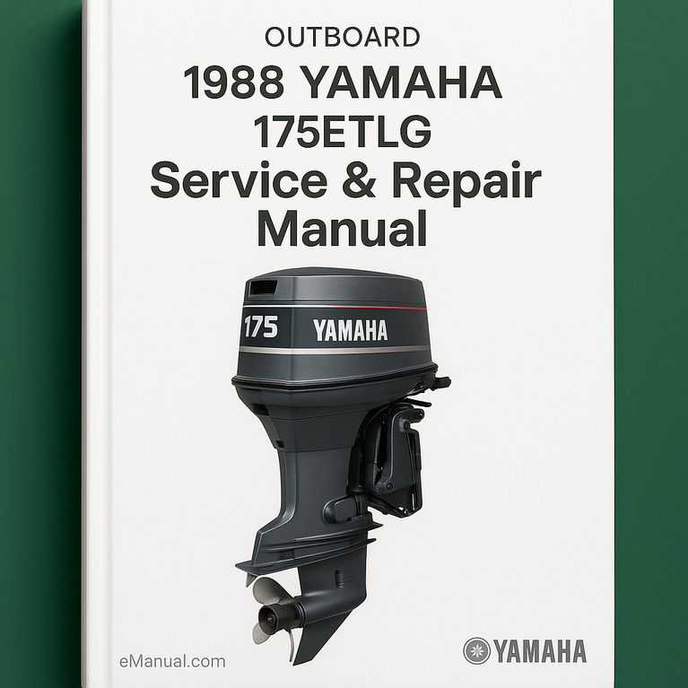 1988 Yamaha 175ETLG Outboard Service Repair maintenance Manual. Factory