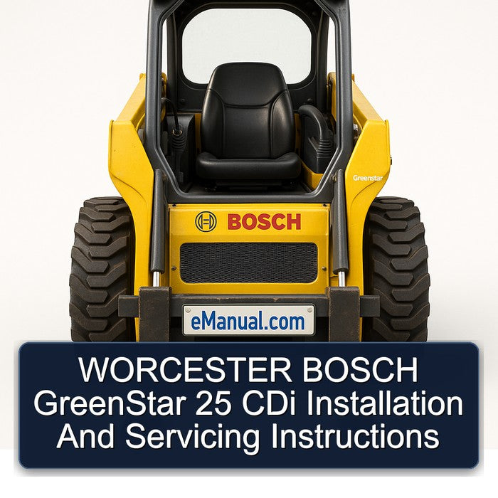 Worcester Bosch Greenstar 25 CDI Installation Servicing Service Repair Workshop Manual PDF