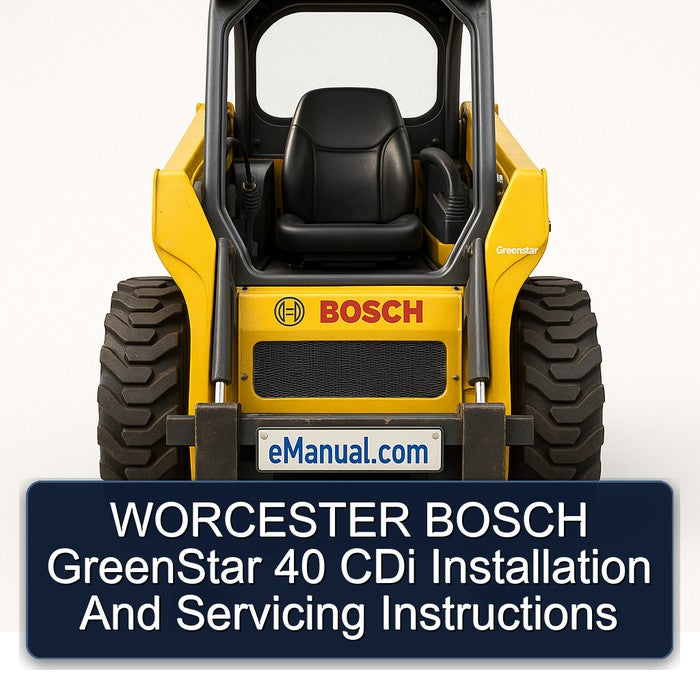 Worcester Bosch Greenstar 40 CDI Installation Servicing Service Repair Workshop Manual PDF