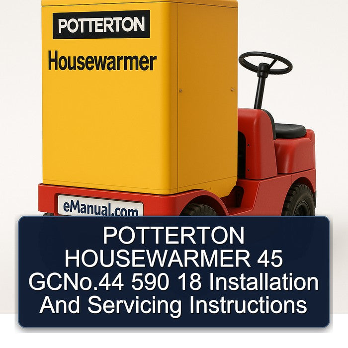 Potterton Housewarmer 45 Gcno.44 590 18 Installation Servicing Service Repair Workshop Manual PDF