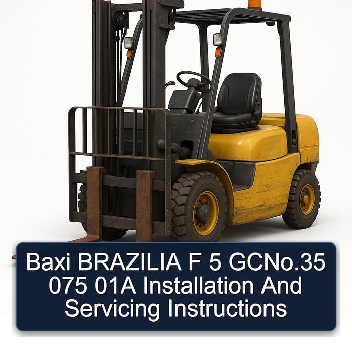 Baxi Brazilia F 5 Gcno.35 075 01A Installation Servicing Service Repair Workshop Manual PDF