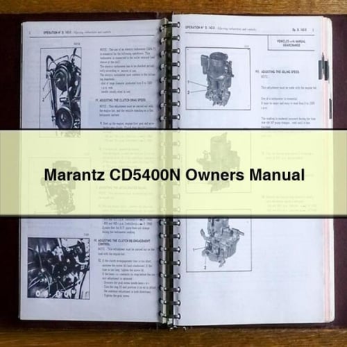 Marantz CD5400N Owners Manual