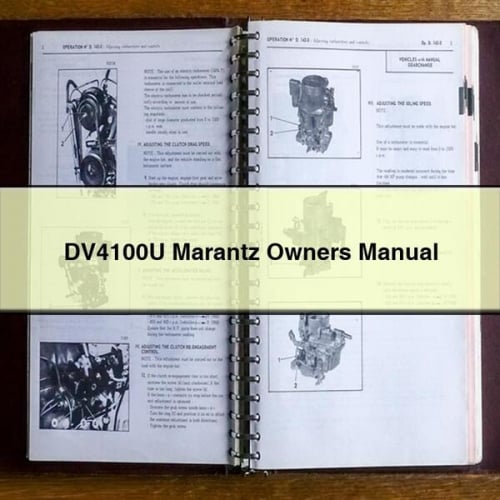 DV4100U Marantz Owners Manual