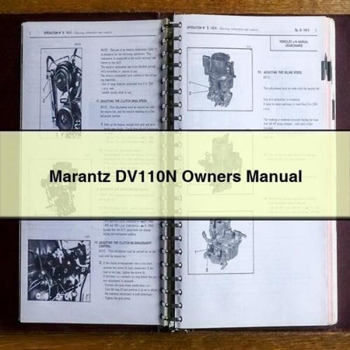 Marantz DV110N Owners Manual