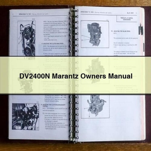 DV2400N Marantz Owners Manual