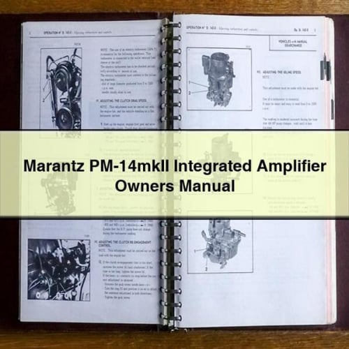 Marantz PM-14mkII Integrated Amplifier Owners Manual