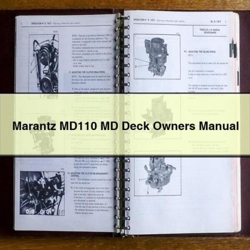 Marantz MD110 MD Deck Owners Manual