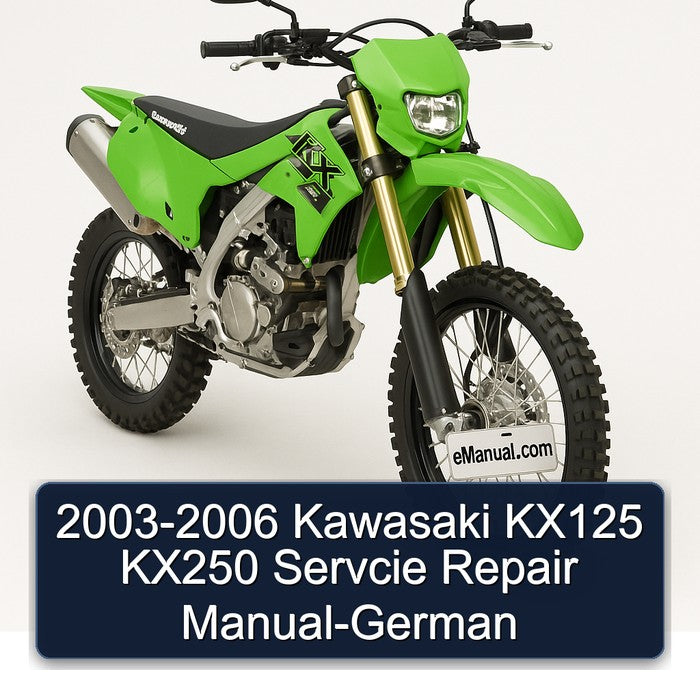 2003-2006 Kawasaki KX Series KX125 KX250 Servcie -german Service Repair Workshop Manual PDF